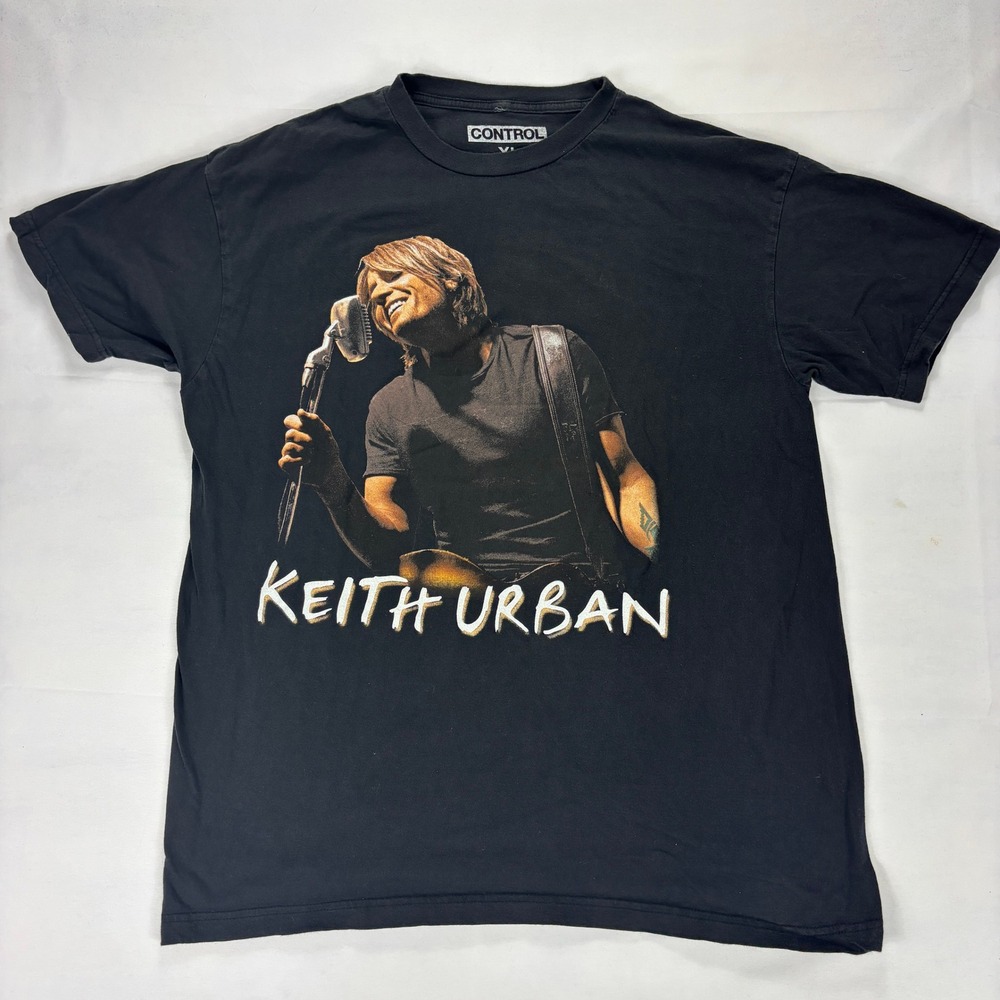 Keith‎ Urban Escape Together 2009 World Tour T Shirt Mens XL Black Graphic Tee